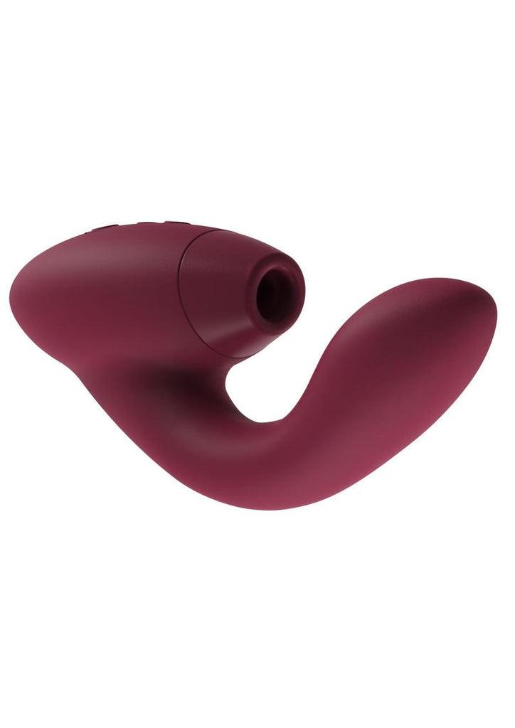 Womanizer Duo Silicone Rechargeable Clitoral and G-Spot Stimulator - Bordeaux/Red