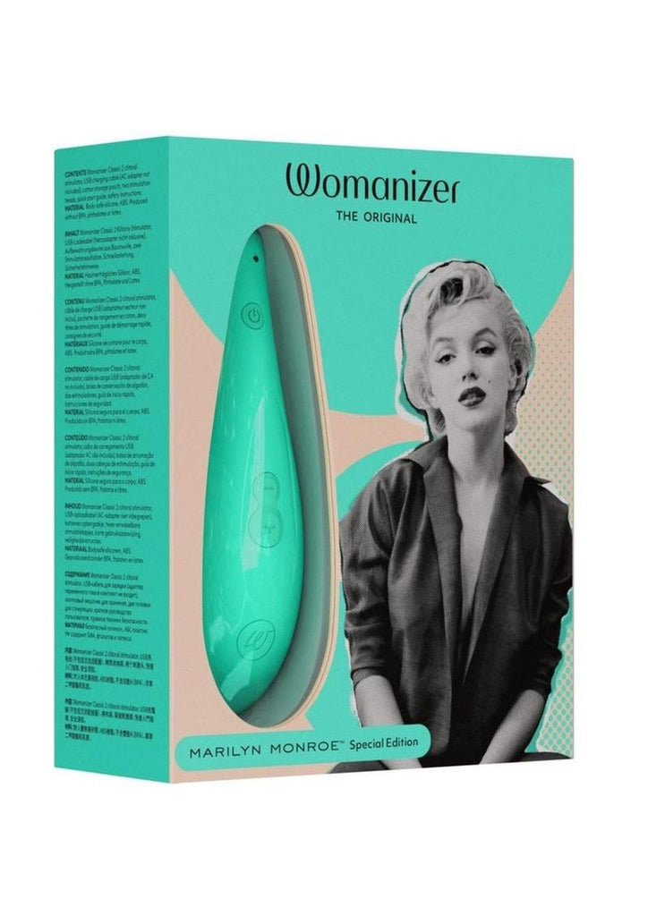 Womanizer Marilyn Monroe Special Edition Rechargeable Clitoral Stimulator - Green/Mint