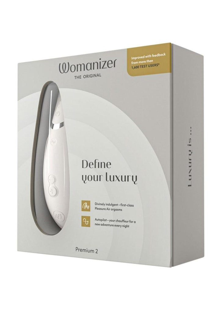 Womanizer Premium 2 Rechargeable Silicone Clitoral Stimulator - Gray/Grey