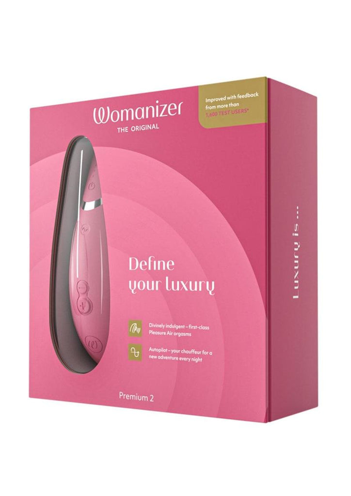 Womanizer Premium 2 Rechargeable Silicone Clitoral Stimulator - Pink/Raspberry