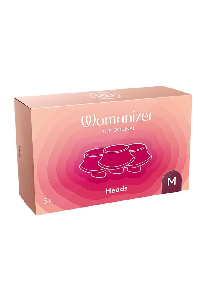 Womanizer Premium and Classic Head - Bordeaux/Red - Medium - 3 Per Pack