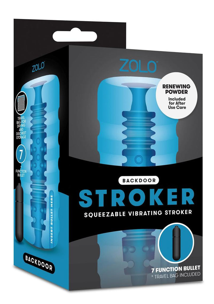 ZOLO Backdoor Squeezable Vib Stroker - Blue