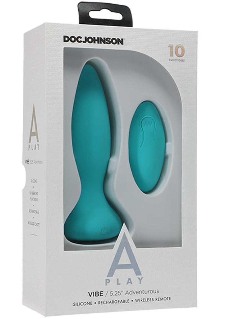 A-Play Adventurous Anal Plug with Remote Control - Teal
