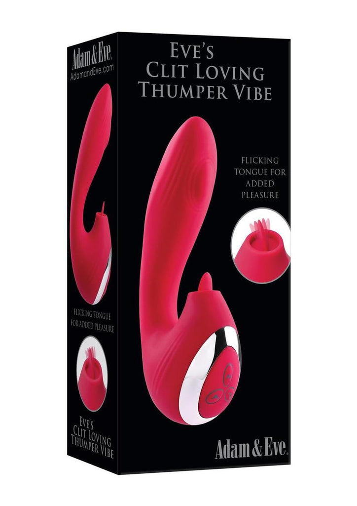 Adam and Eve - Eve's Clit Loving Thumper Silicone Rechargeable Vibe - Red