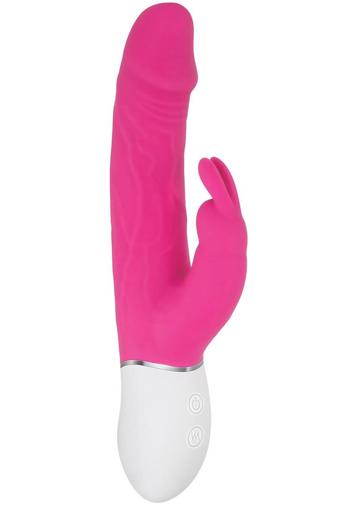 Adam and Eve - Eve's Realistic Rabbit Rechargeable Silicone Rabbit Vibrator - Pink
