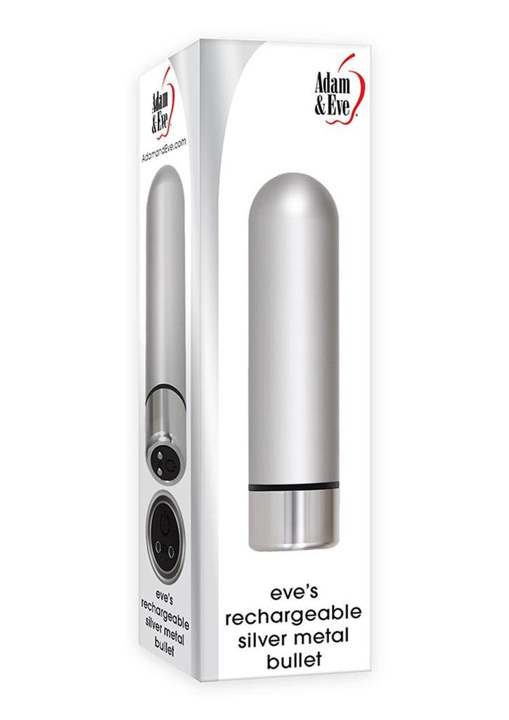 Adam and Eve - Eve's Rechargeable Silver Metal Bullet - Metal/Silver