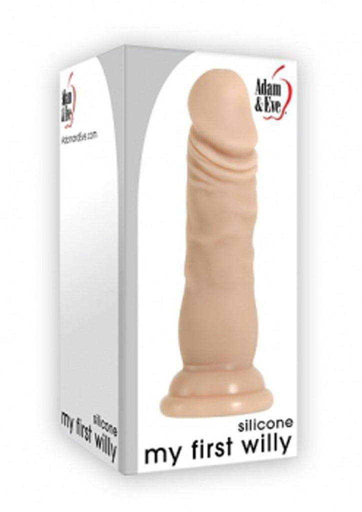 Adam and Eve My First Willy Silicone Realistic Dildo - Flesh/Vanilla - 5.25in