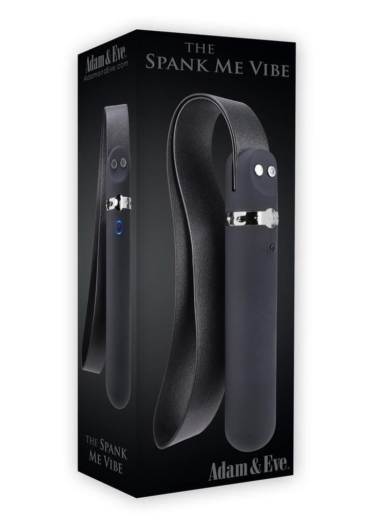 Adam and Eve Spank Me Rechargeable Silicone Vibe - Black