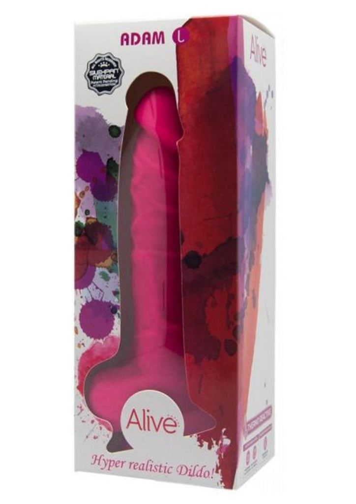 Alive Adam L Silicone Realistic Dildo - Pink - 8.5in