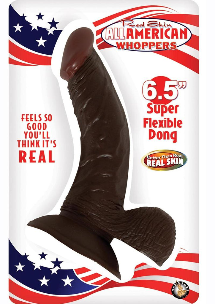 All American Whoppers Dildo with Balls - Brown/Chocolate - 6.5in
