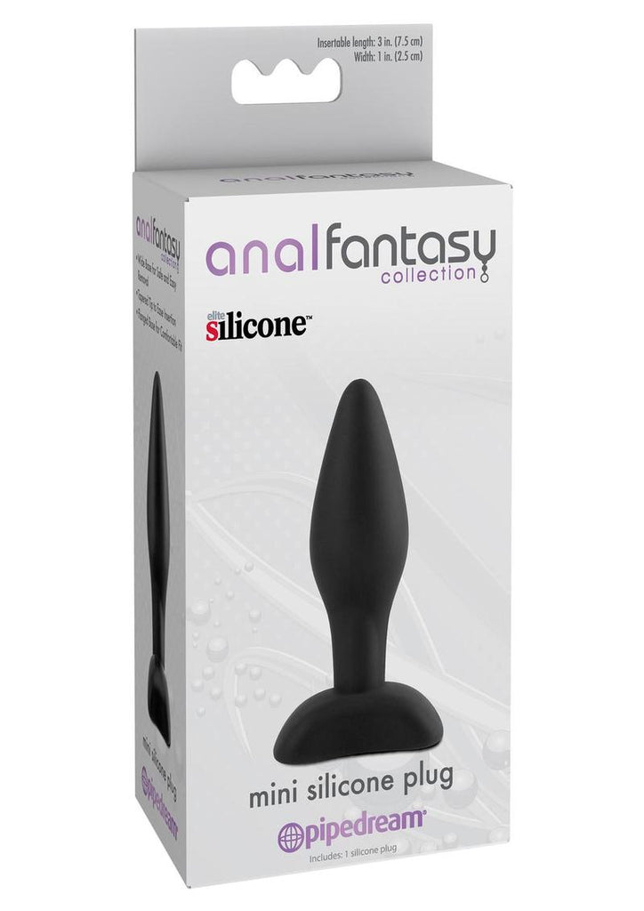 Anal Fantasy Collection Mini Silicone Plug Kit - Black - 3in
