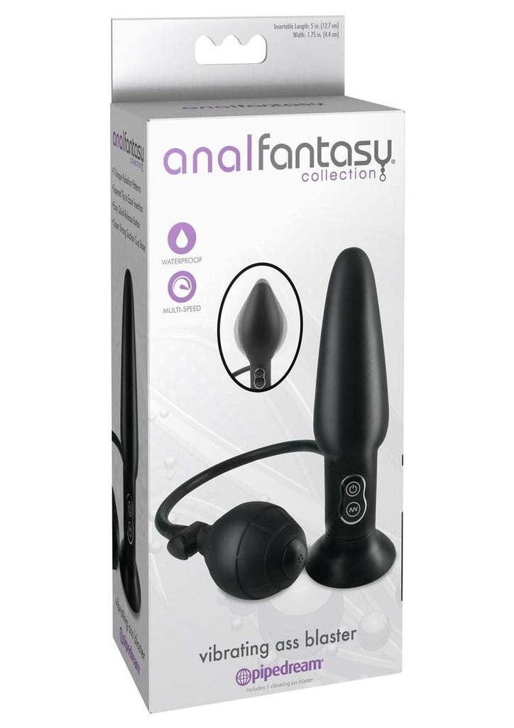 Anal Fantasy Collection Vibrating Ass Blaster Expander Waterproof - Black - 5in