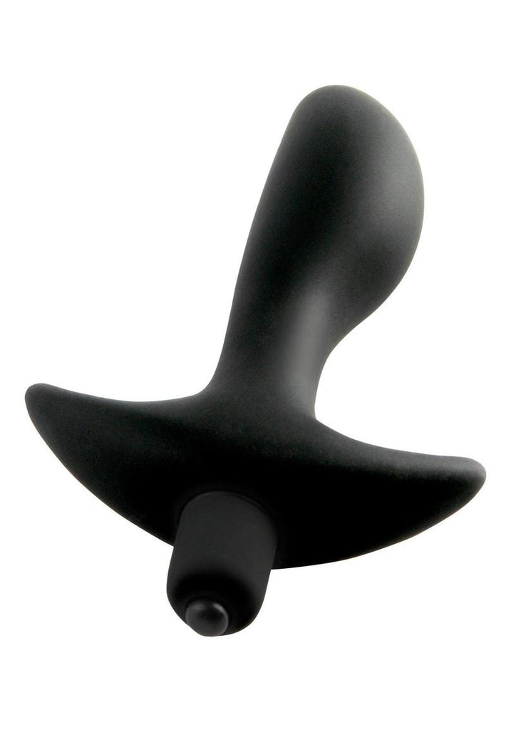 Anal Fantasy Collection Vibrating Perfect Silicone Plug Waterproof - Black - 3.5in