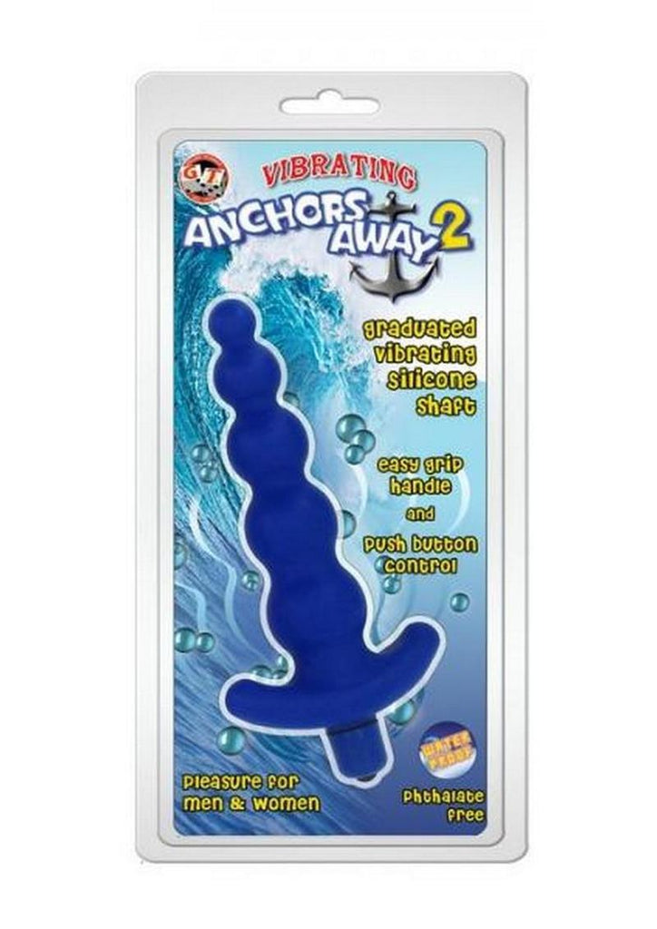 Anchors Away 2 Vibrating Anal Beads - Blue