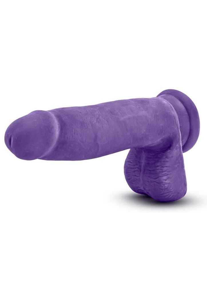 Au Naturel Bold Pleaser Dildo with Suction Cup - Purple - 7in
