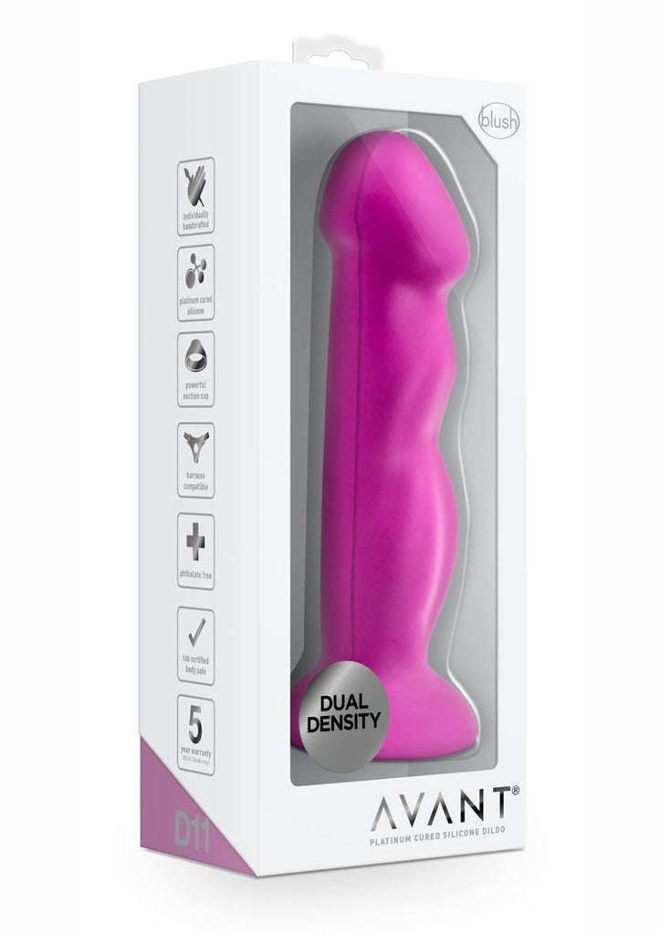 Avant D11 Suko Silicone Dildo with Suction Cup - Purple/Violet - 8in