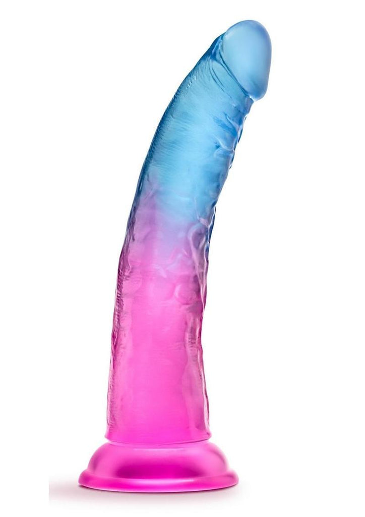 B Yours Beautiful Sky Dildo 7in Sunset - Blue/Pink