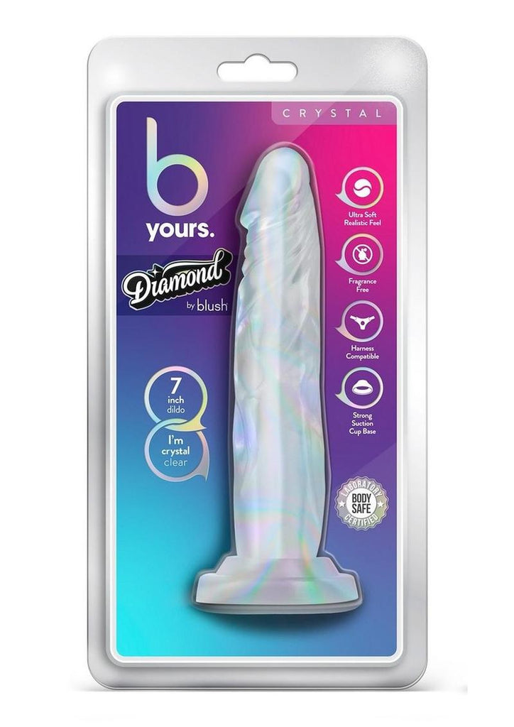 B Yours Diamond Crystal Dildo - Clear - 7.5in