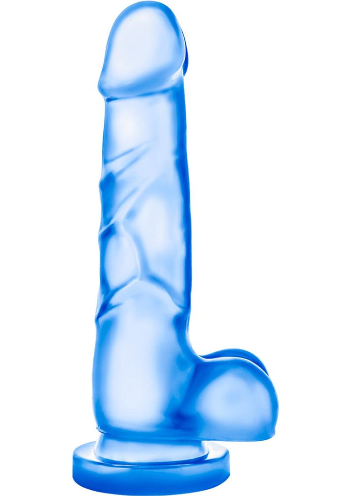 B Yours Sweet N' Hard 4 Dildo with Balls - Blue - 9in