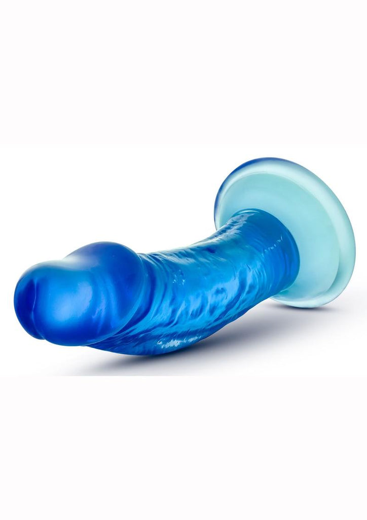 B Yours Sweet N' Small Dildo with Suction Cup - Blue - 4.5in