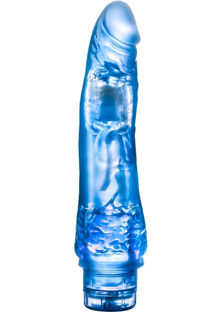 B Yours Vibe 7 Vibrating Dildo - Blue - 8.5in