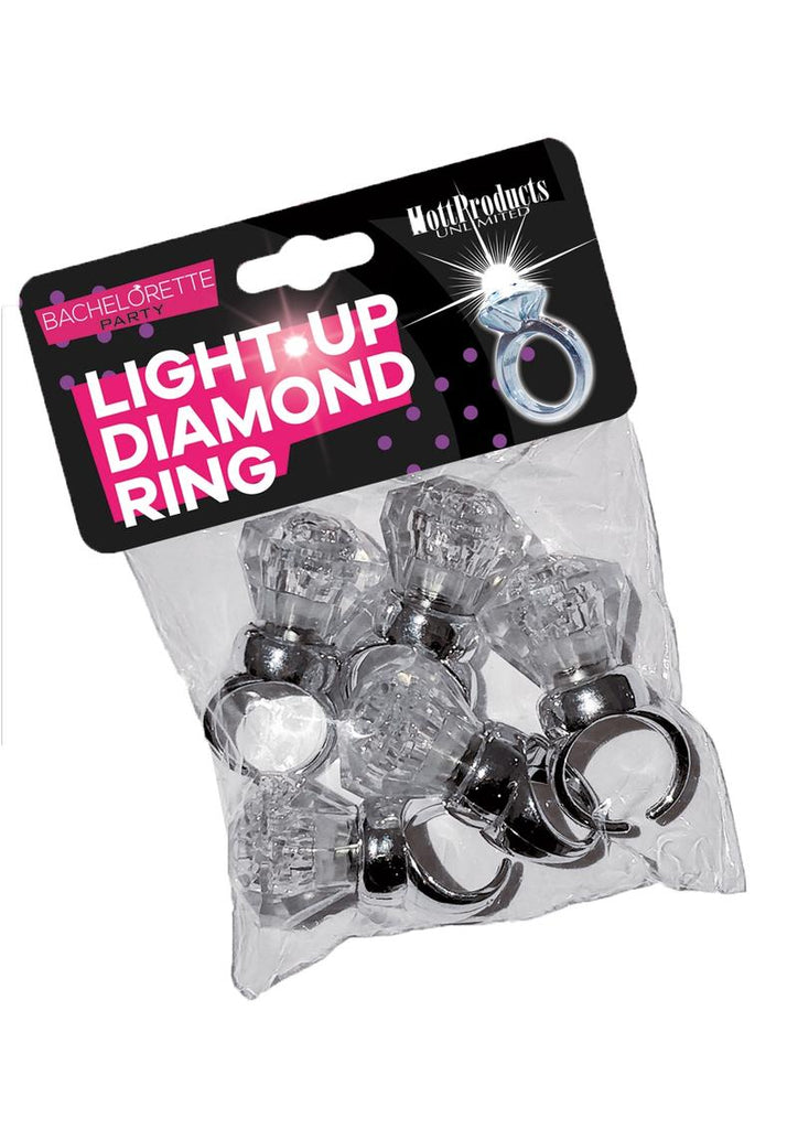 Bachelorette Party Light Up Diamond Ring - 5 Per Pack