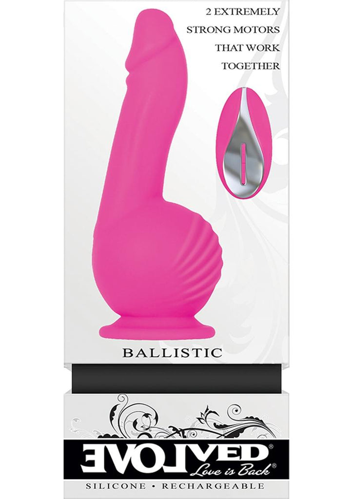 Ballistic Silicone Rechargeable Vibrator with Remote Control - Pink