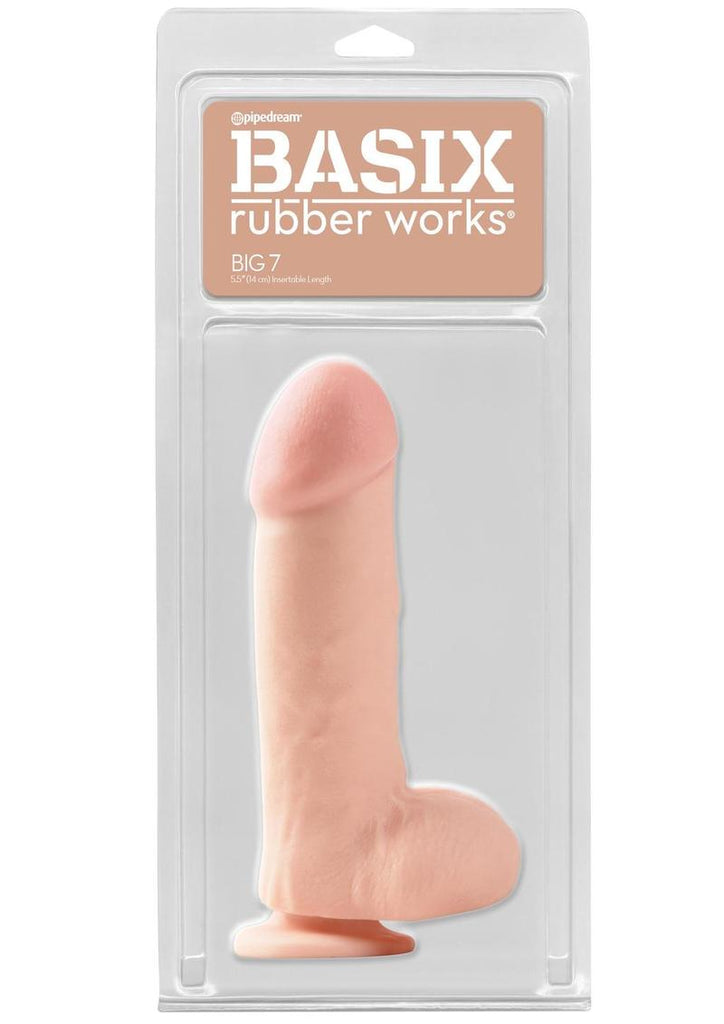 Basix Big 7 with Suction Cup - Flesh - 7in