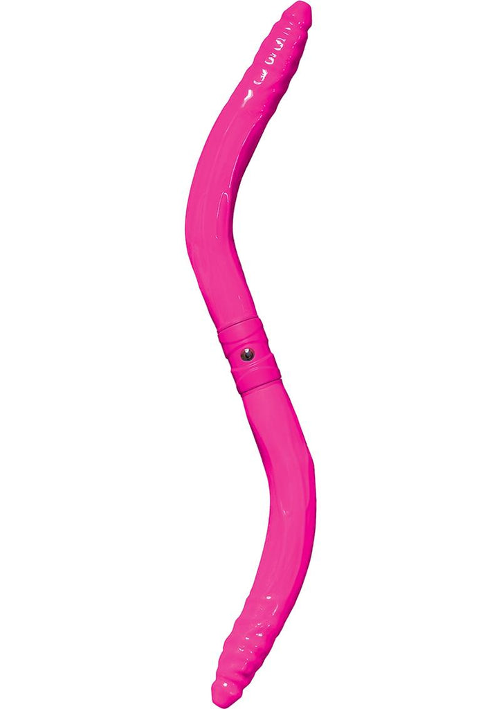 Bendable Double Vibe Vibrating Dildo - Pink