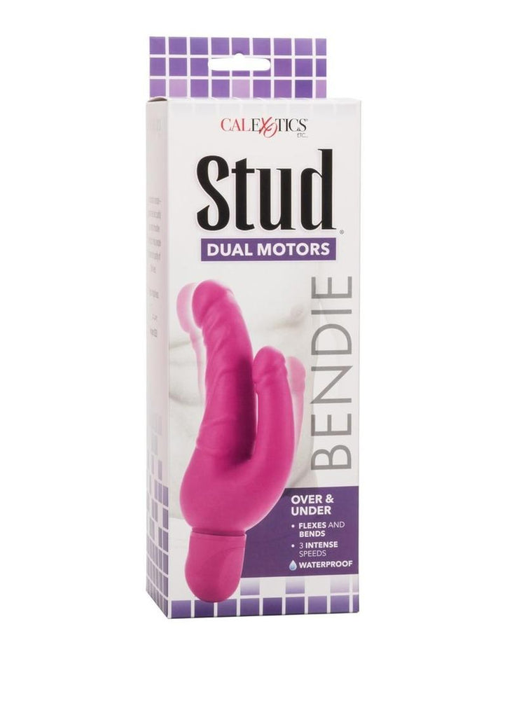 Bendie Stud Over and Under Vibrator - Pink