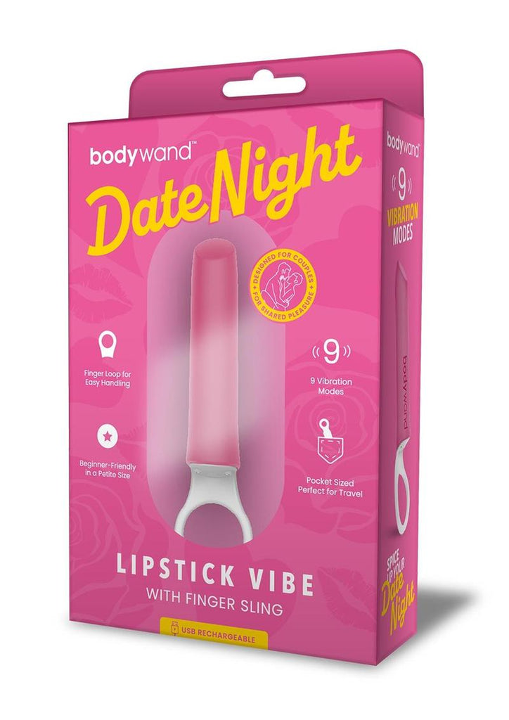 Bodywand Date Night Lipstick Vibe Finger Sling - Black/Pink/White