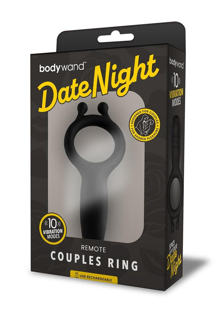 Bodywand Date Night Vibe Couples Ring W/Remote - Black