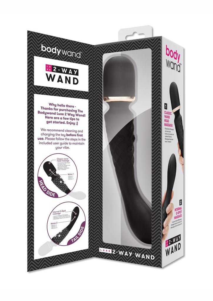 Bodywand Luxe 2-Way Wand Massager - Black - Large