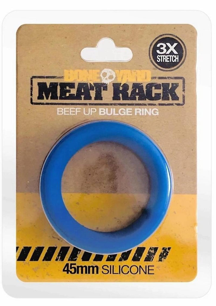 Boneyard Meat Rack Beef Up Bulge Ring 3x Silicone Cock Ring - Blue