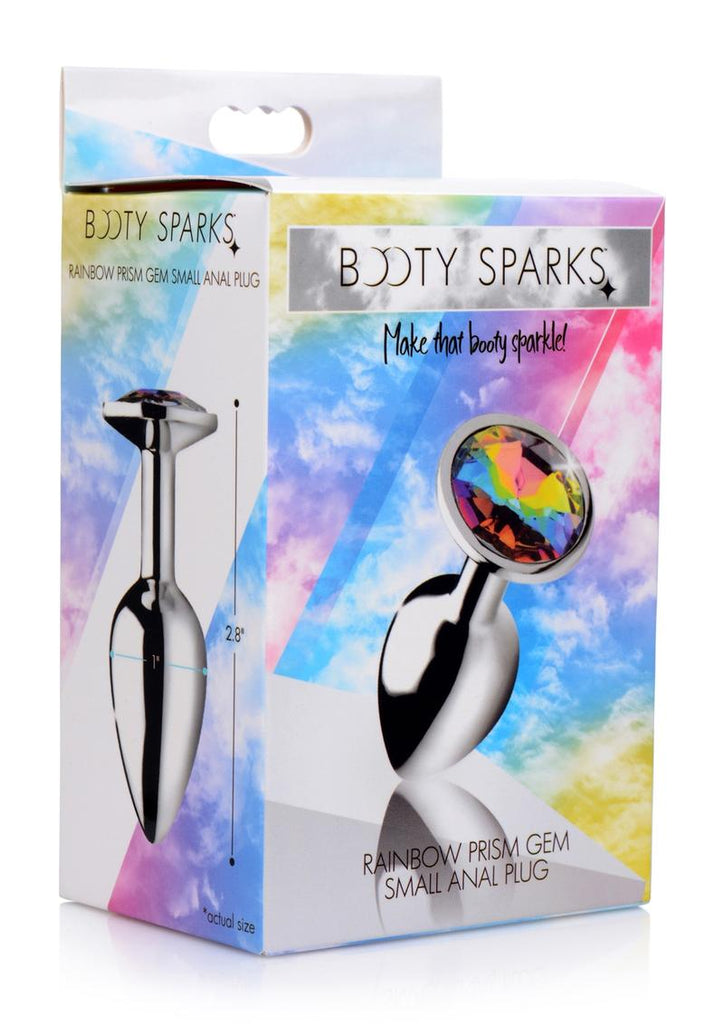 Booty Sparks Rainbow Prism Gem Anal Plug - Multicolor - Small