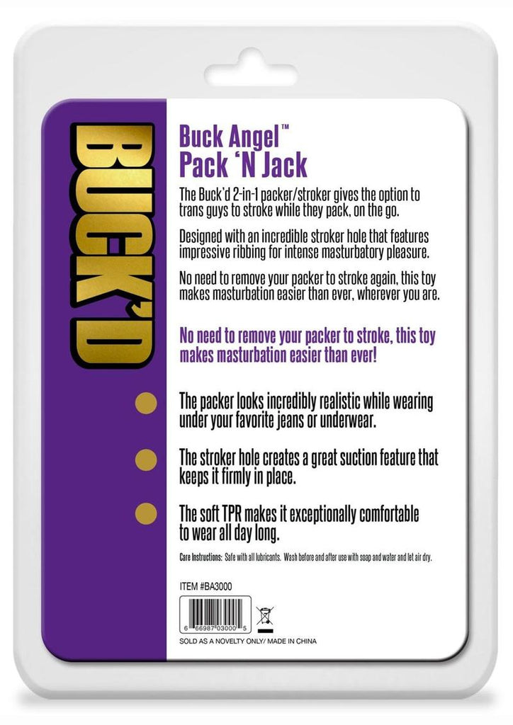 Buck'd Pack 'N Jack 2-In-1 Packer/Stroker - Black