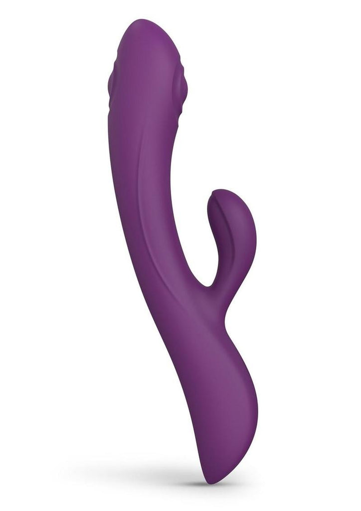 Bunny and Clyde Rechargeable Silicone Rabbit Vibrator - Purple/Purple Rain