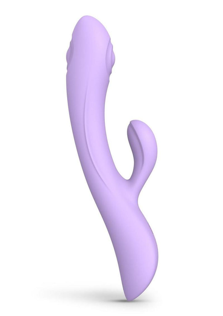Bunny and Clyde Rechargeable Silicone Rabbit Vibrator - Purple/Viva Mauve