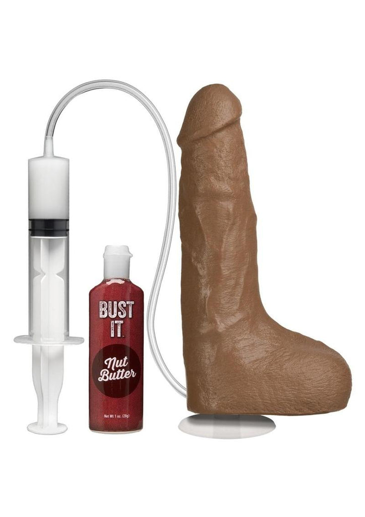 Bust It Squirting Dildo - Brown/Caramel - 8.5in