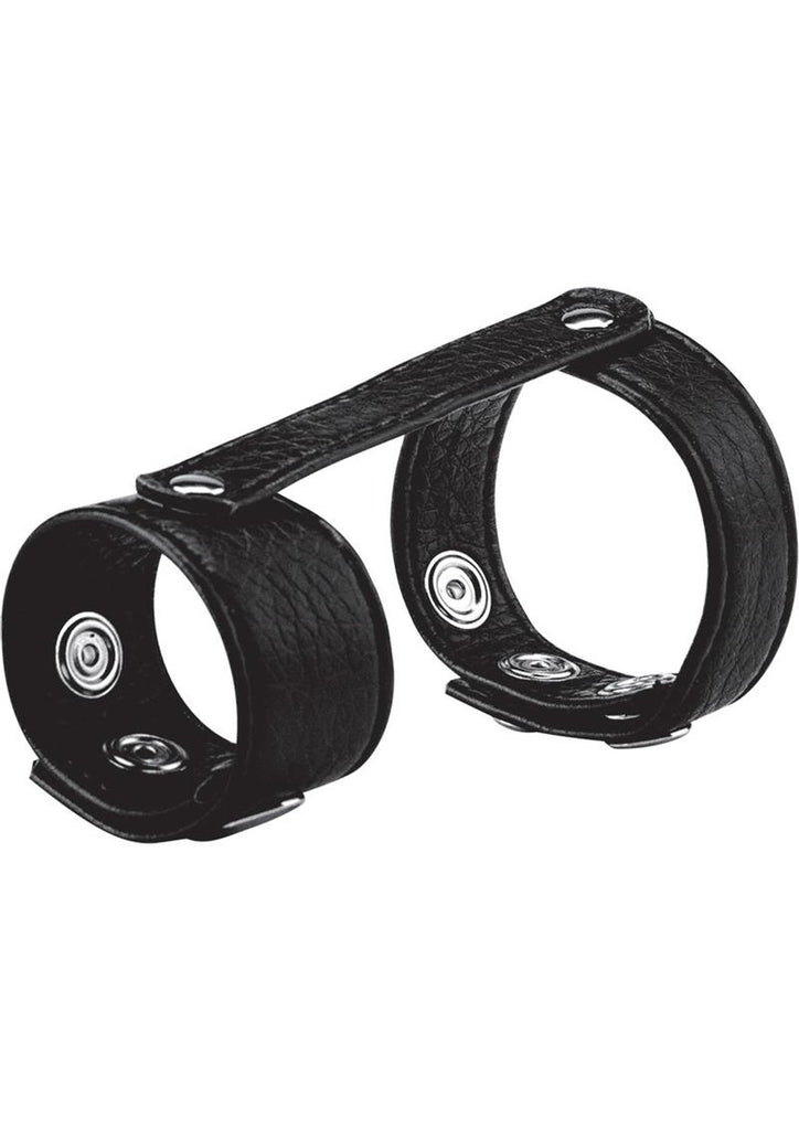 C and B Gear Duo Cock and Ball Ring Adjustable Cock Ring - Black