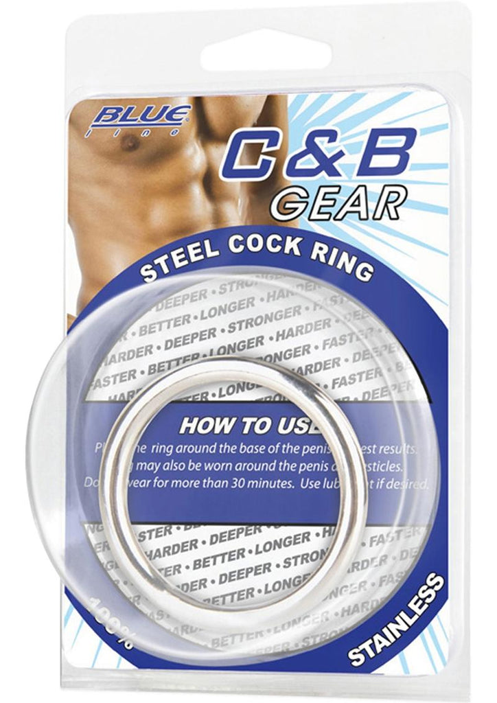 C and B Gear Steel Cock Ring - Metal - 1.8in Diameter