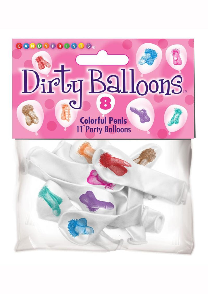 Candyprints Dirty Balloon Mini Penis - 8 Per Bag