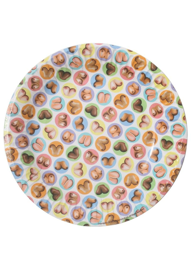 Candyprints Dirty Dishes Boob Paper Plates - 8 Per Pack