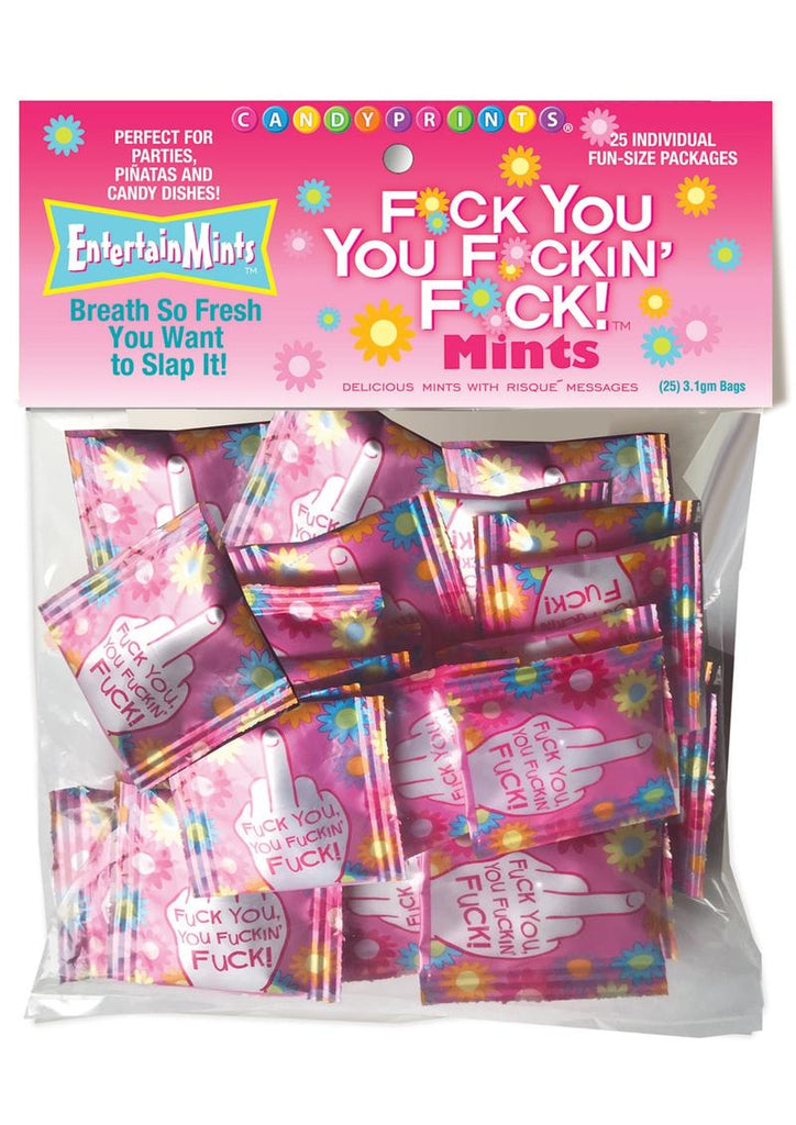 Candyprints Fuck You, You Fuckin' Fuck! Mints - 25 Packs/Per Bag
