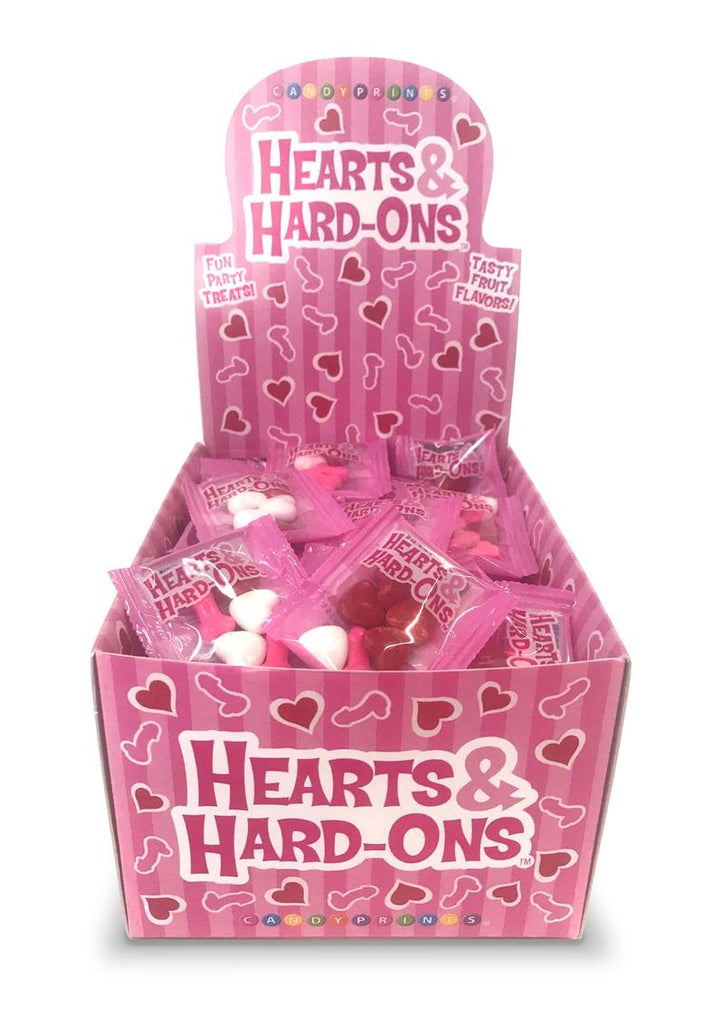 Candyprints Hearts and Hard-Ons Counter - Multicolor - 100 Bags/Display/Per Display