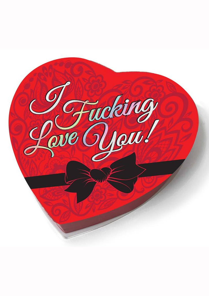 Candyprints I Fucking Love You! Heart Shaped Box 6 Chocolates - Chocolate - 1.76oz