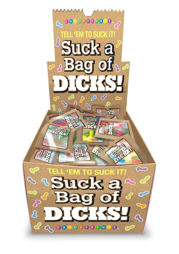 Candyprints Suck A Bag Of Dicks Counter - 100 Bags/Display/Per Display