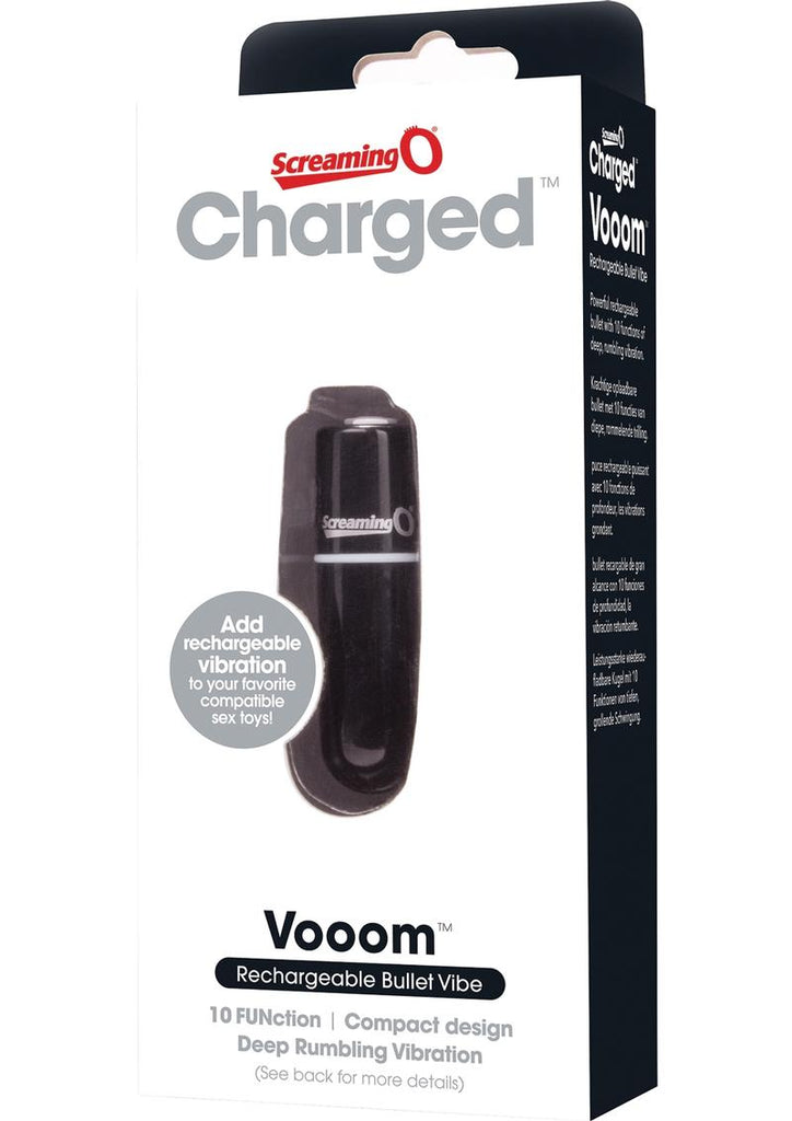 Charged Vooom Rechargeable Bullet Vibe Waterproof - Black