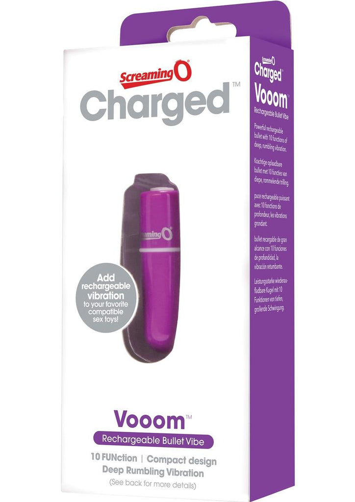 Charged Vooom Rechargeable Bullet Vibe Waterproof - Purple