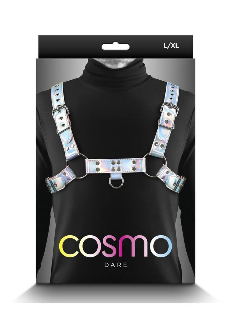Cosmo Harness Dare Chest Harness - Multicolor/Rainbow - Large/XLarge